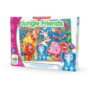 Primul meu mare puzzle de podea Animale in jungla 12 piese 60.96x45.72 cm asamblat